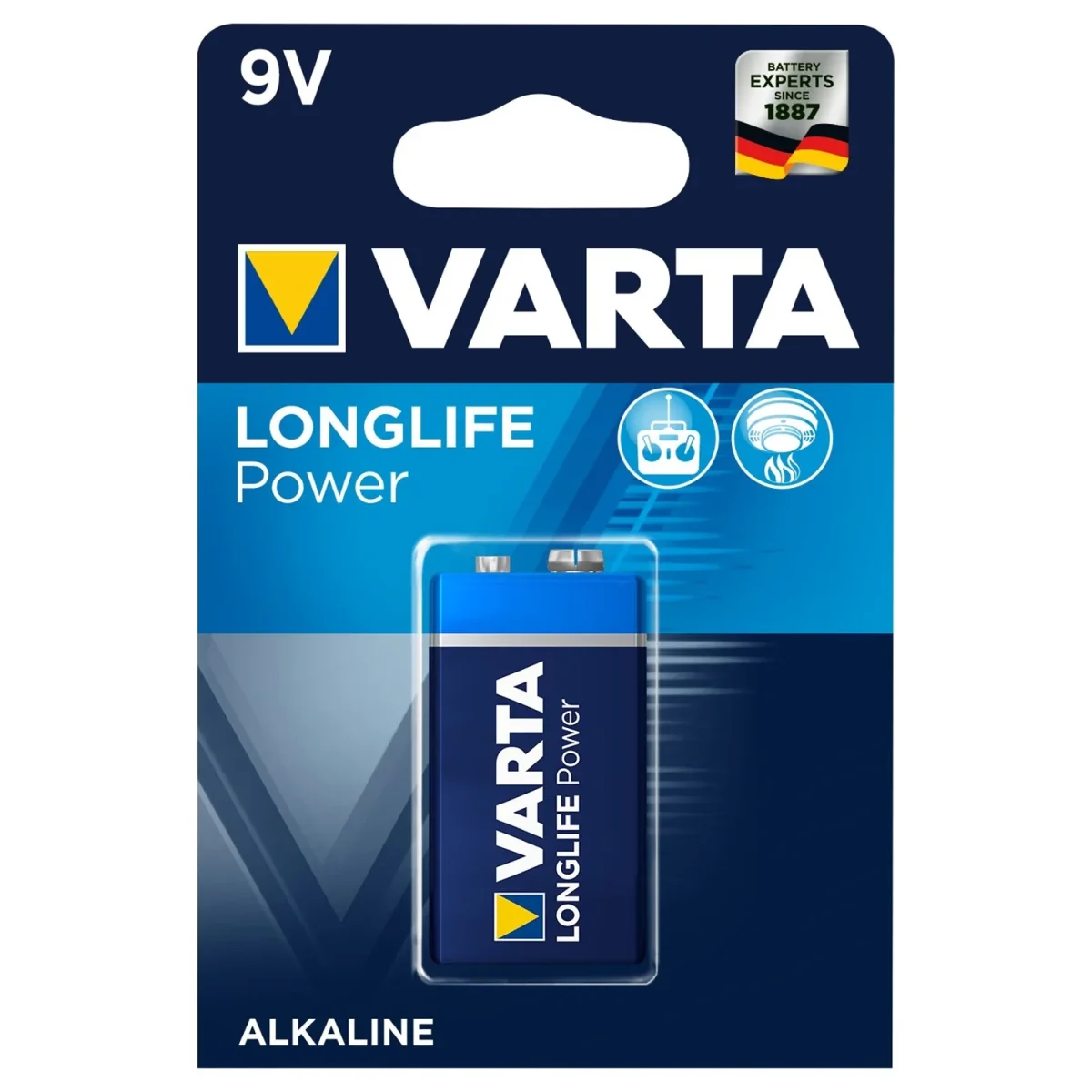 Pile alcaline Varta Longlife Power 9V, de haute qualité – Image 2