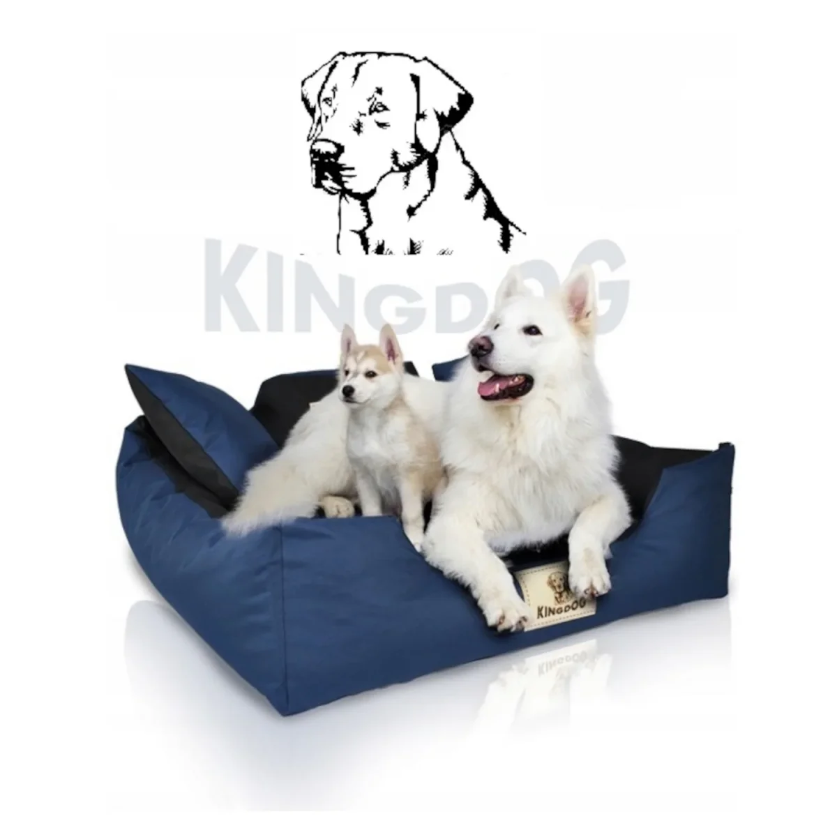 Grand lit pour chien et chat AIO Kingdog 115 x 95 Beige - taille XL – Image 6