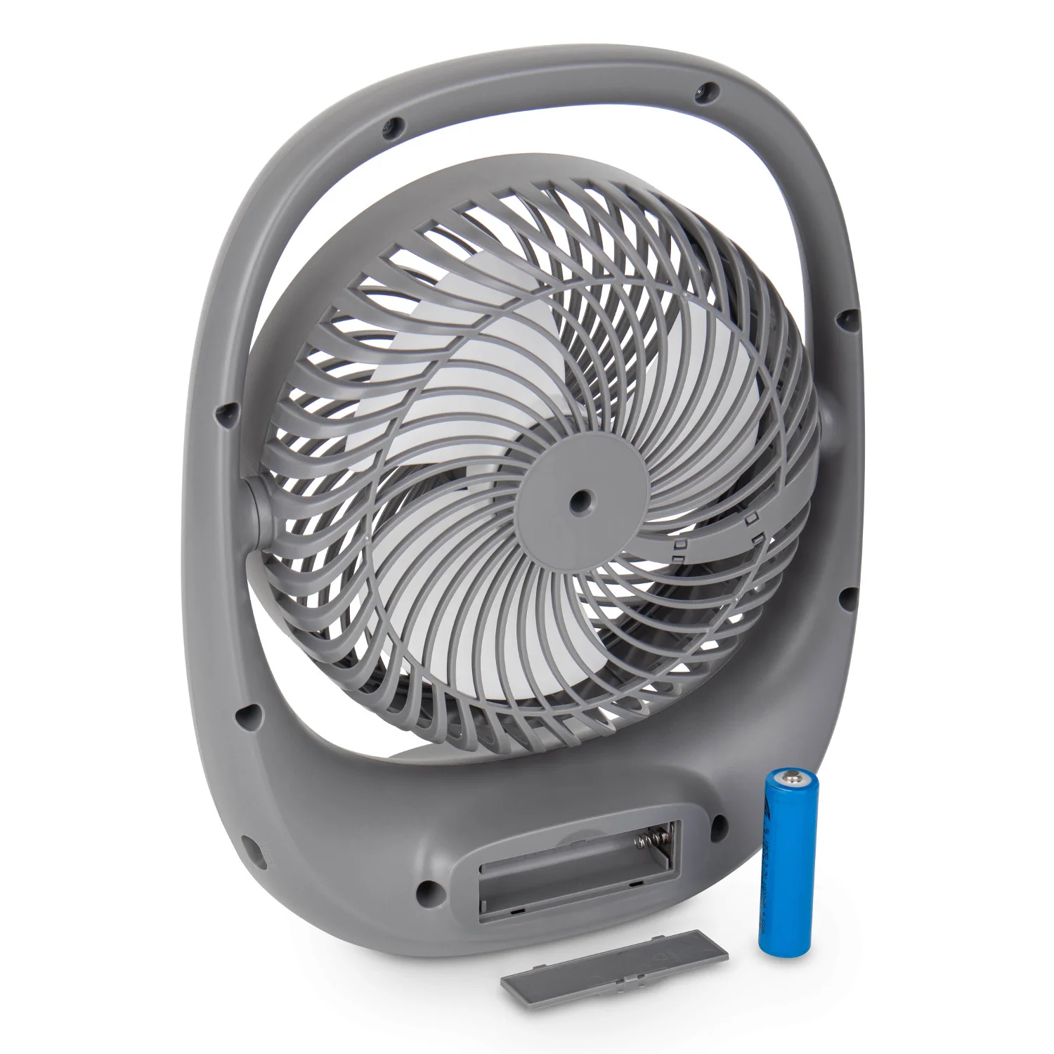 Ventilateur Blaupunkt, portable, rechargeable 1800 mAh, USB, 3 vitesses, gris, APF301 – Image 3