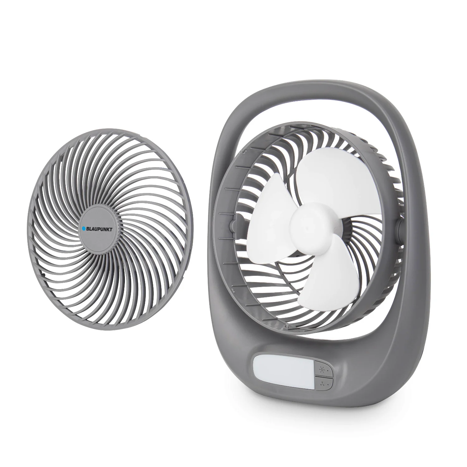 Ventilateur Blaupunkt, portable, rechargeable 1800 mAh, USB, 3 vitesses, gris, APF301 – Image 7
