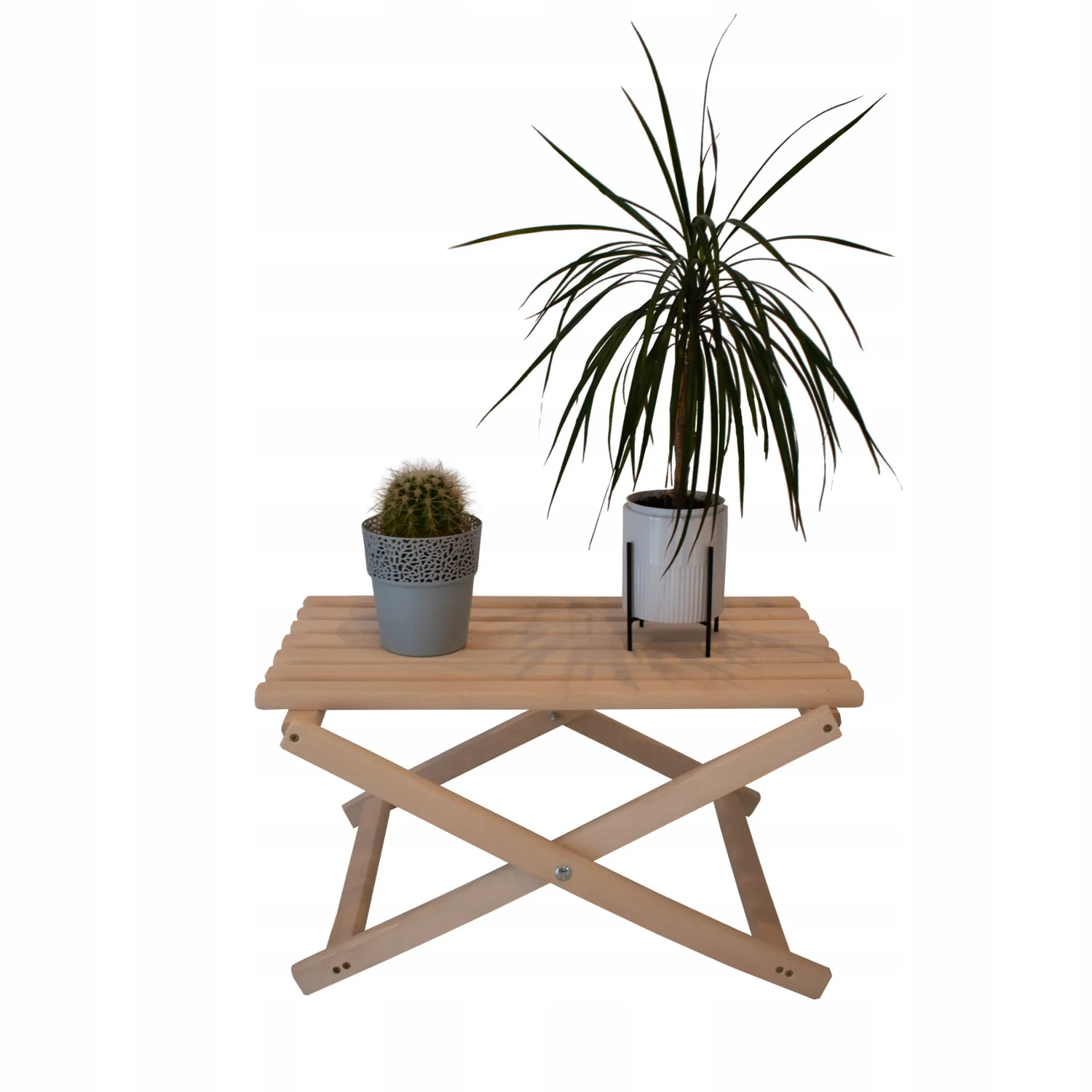 Lot de 2 chaises de plage, jaunes + table basse en bois Woodok – Image 6
