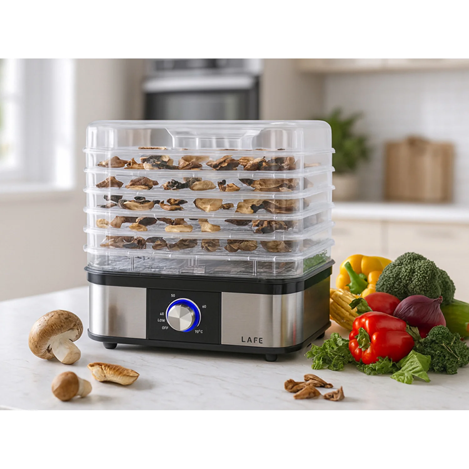 Séchoir à feuilles, pour champignons, fruits, légumes, 250W, 5 tamis, contrôle de la température, NutriDry – Image 6